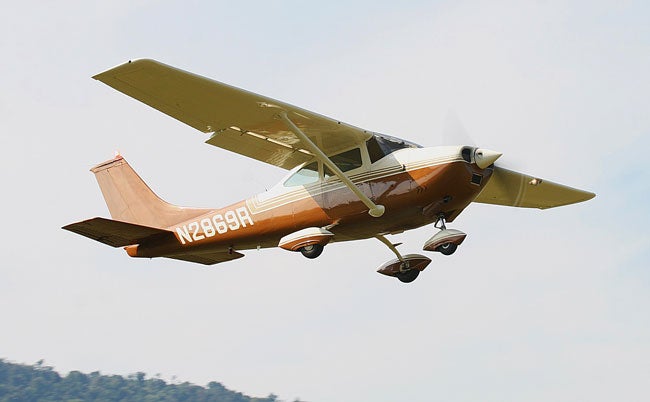 Orange Cessna 182 Skylane