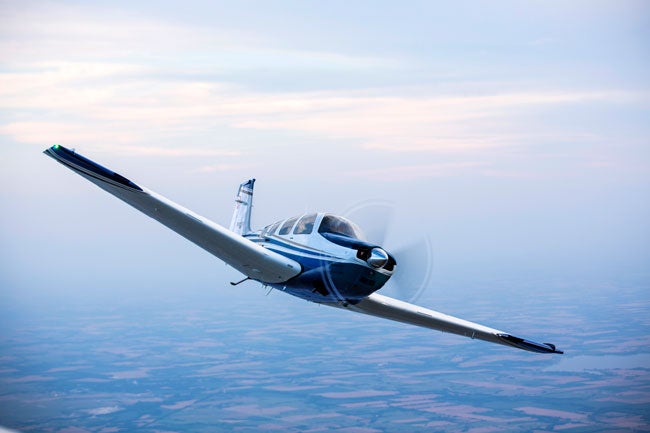 Beechcraft Bonanza G36 in flight