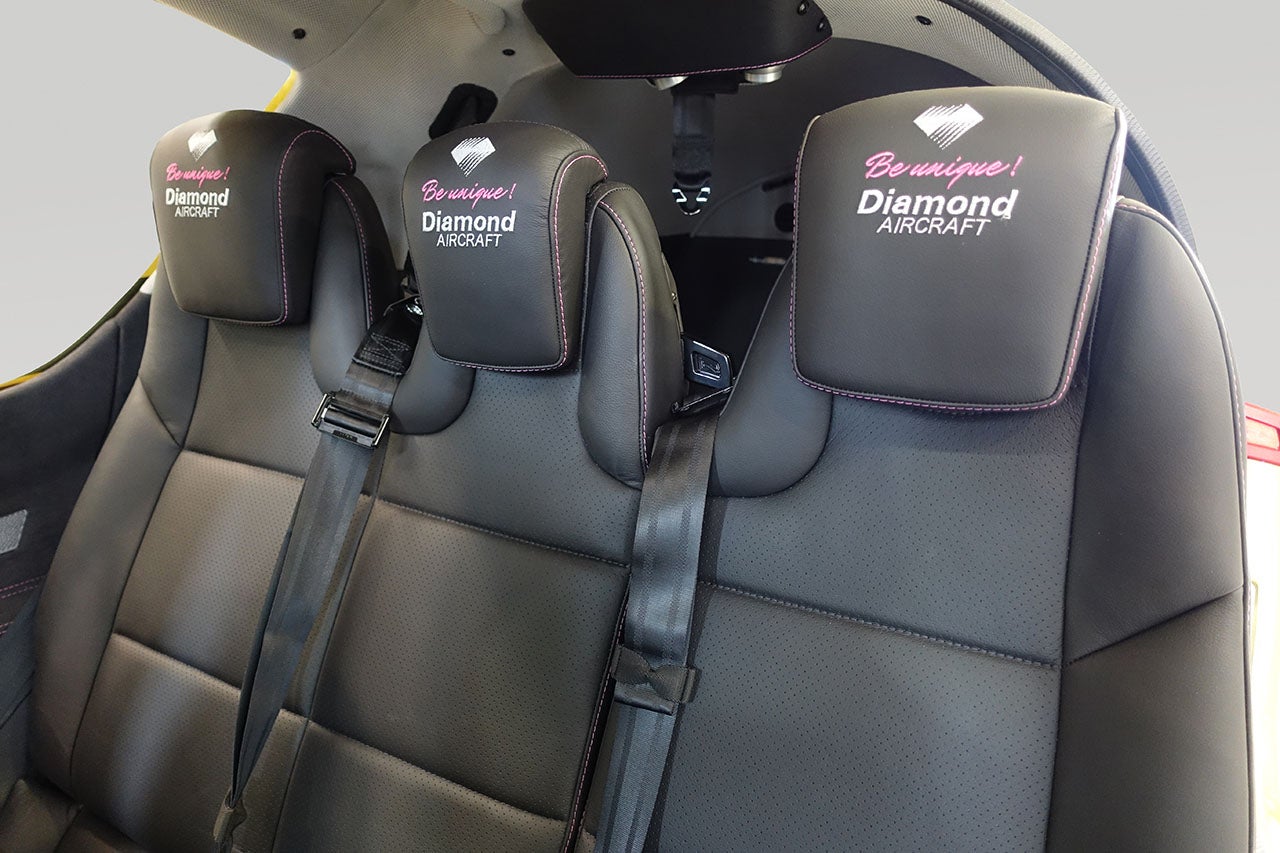 The third row of seats in the Diamond DA50.