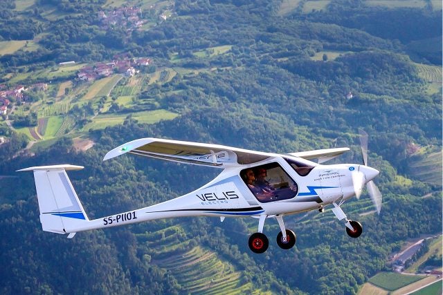 The Velis Electro is designed as a trainer. Its mission---to head out, fly for about an hour and head back to base. Photo courtesy of Pipistrel