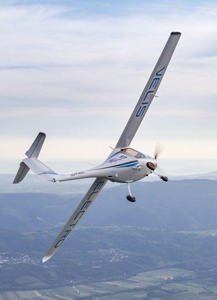 The Pipistrel Velis Electro, was recently granted type certification by EASA, making it the world's first certificated electric plane. Photo courtesy of Pipistrel. 