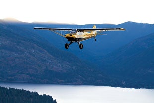 Flying over water