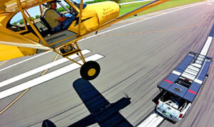 Approaching for landing on the "world's shortest runway.
