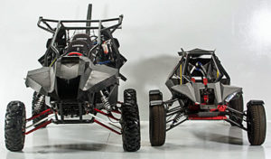 SkyRunner has evolved significantly. The current version is on the left; the original prototype is on the right. Size, seating, power plants, instrumentation, wing, chassis... nothing is the same.