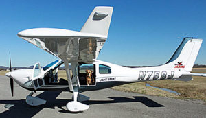 Jabiru's J-230 is based on a four seater from Australia, explaining its cavernous aft cabin complete with a third entry door. photo from Eric Evans Aviation