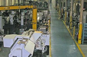 Continental's factory floor in Mobile, Alabama is a vast facility, used to make engines since back to World War II.