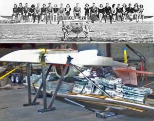 The top photo of a Luscomb is a promotional photo but does show quite a load on the wing. The lower photo is a Searey undergoing load testing. The wing is inverted for positive load application.