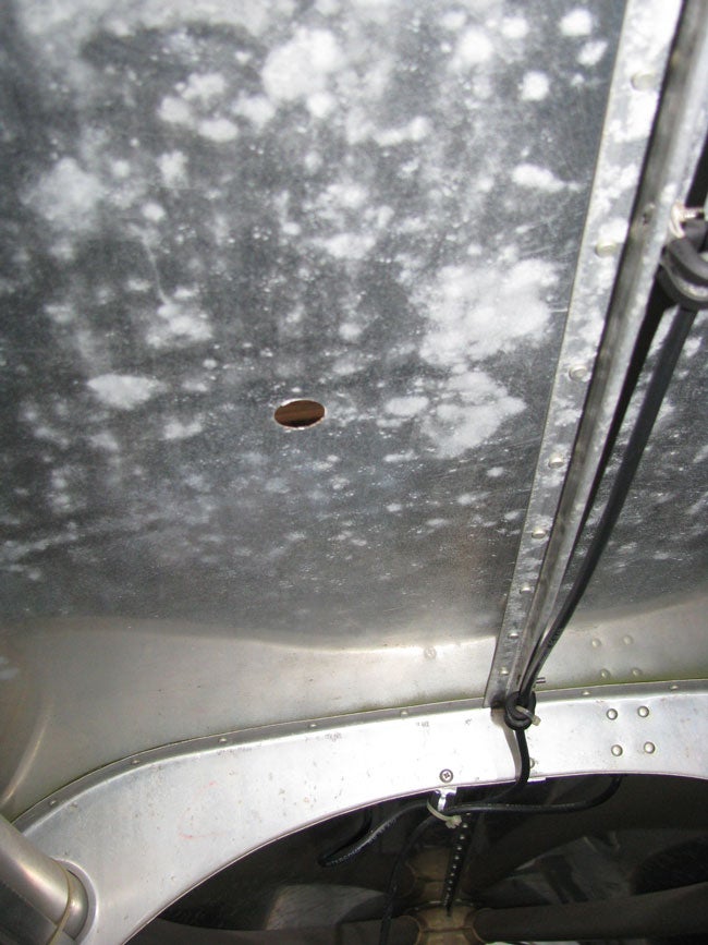 Hole for GPS antenna