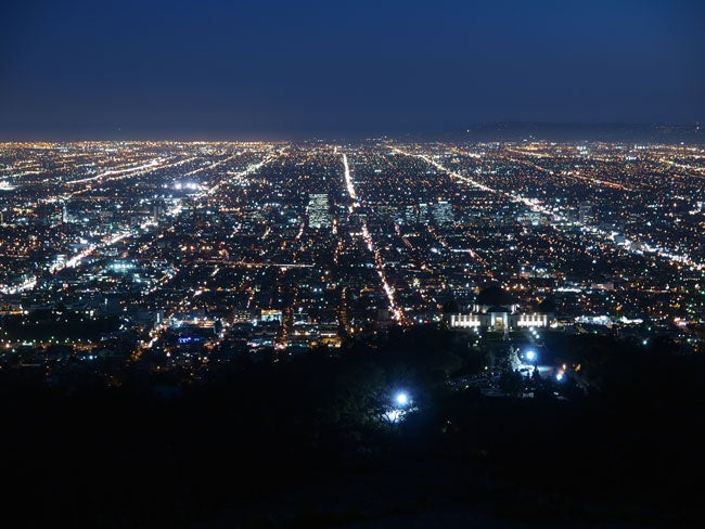 Asleep over L.A. night