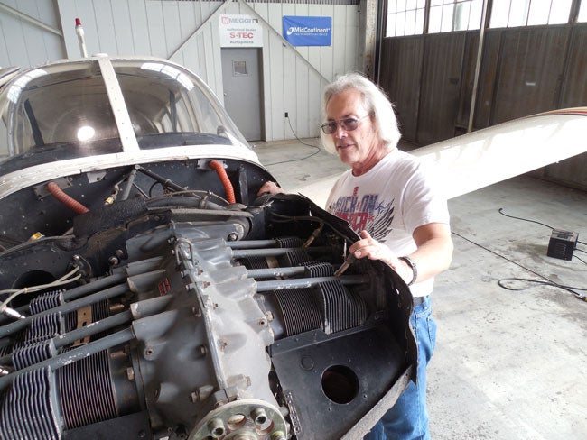 Owner working on annual inspection