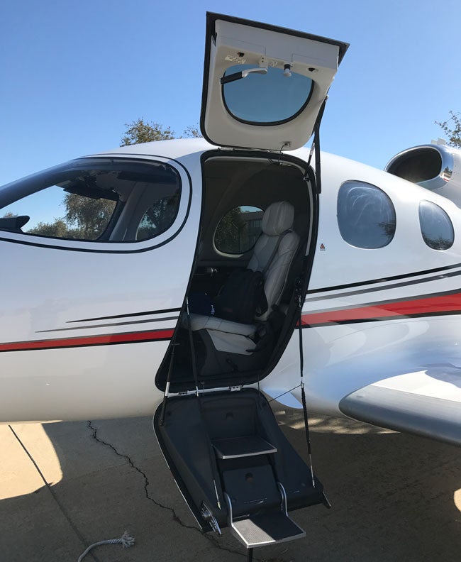 Cirrus SF50 Vision Jet stairs