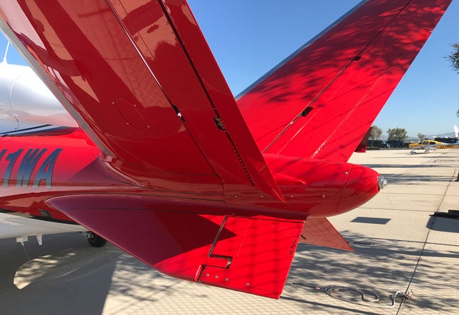 Cirrus SF50 Vision Jet tail