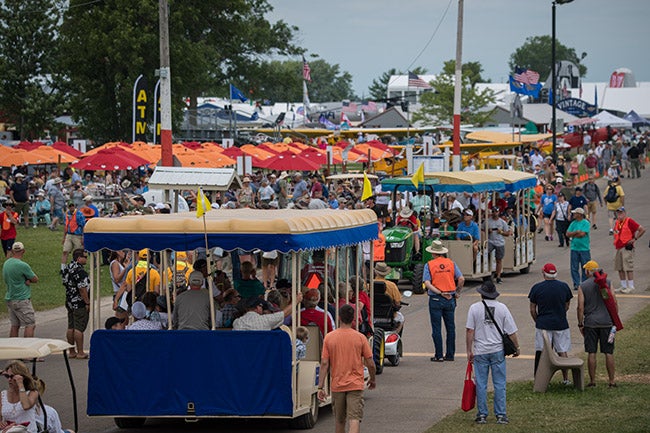 Vintage area of AirVenture crowd