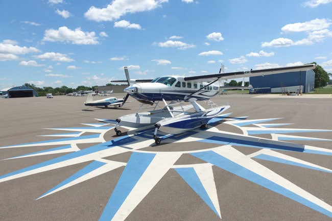Cessna equipped with Wipaire's Laser Gear Advisory system