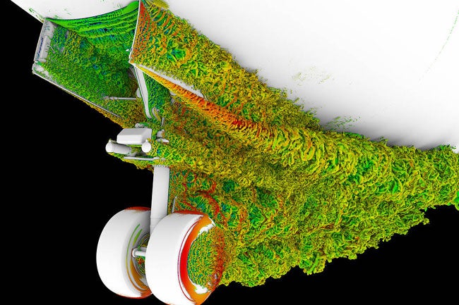 NASA supercomputer landing gear simulation