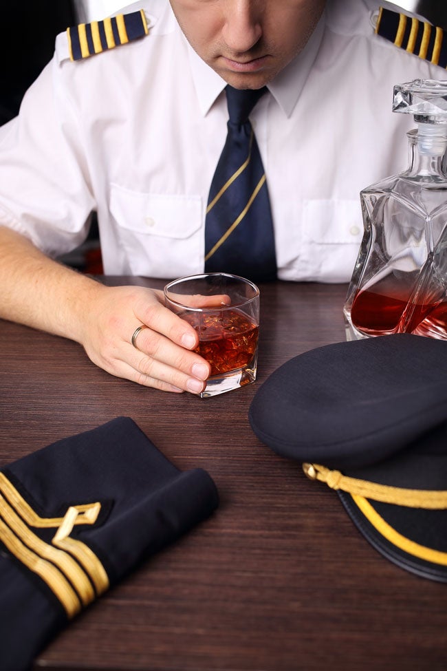 Pilot drinking