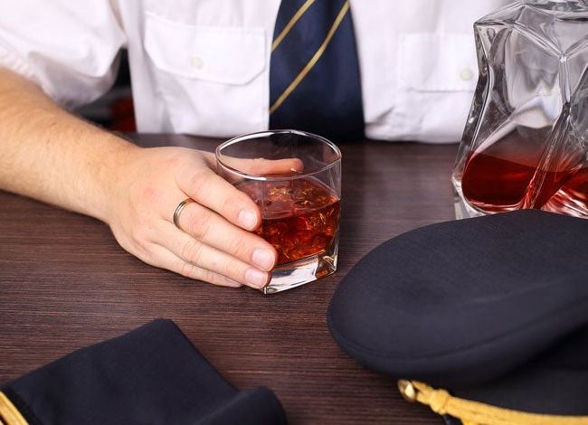 Pilot drinking