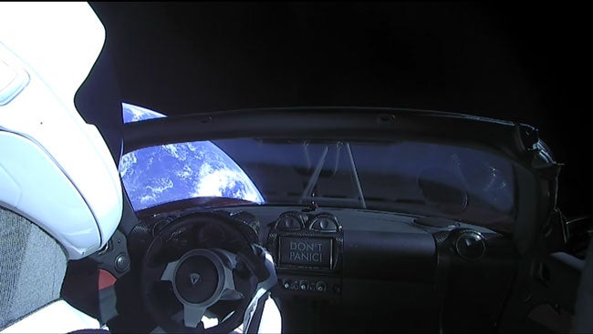Starman in the Tesla Roadster