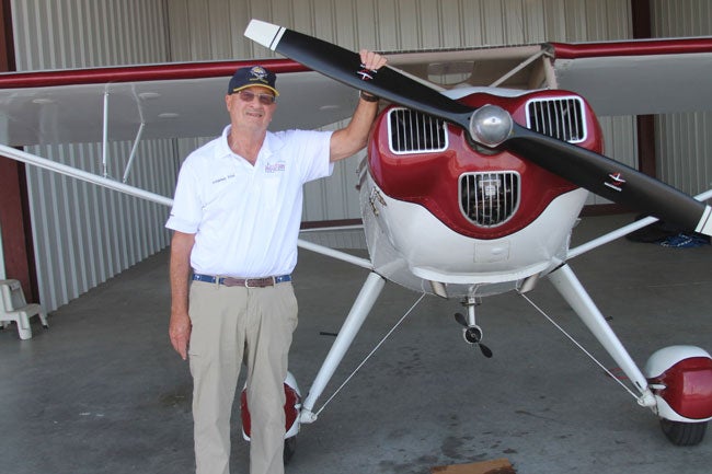 Bo Bowman with his taildragger