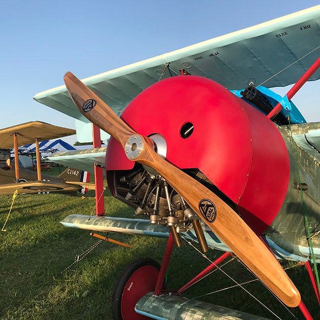 Fokker D.1 Triplane replica with a Rotec Radial