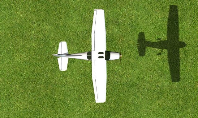 A plane landing
