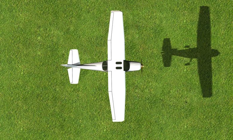 A plane landing