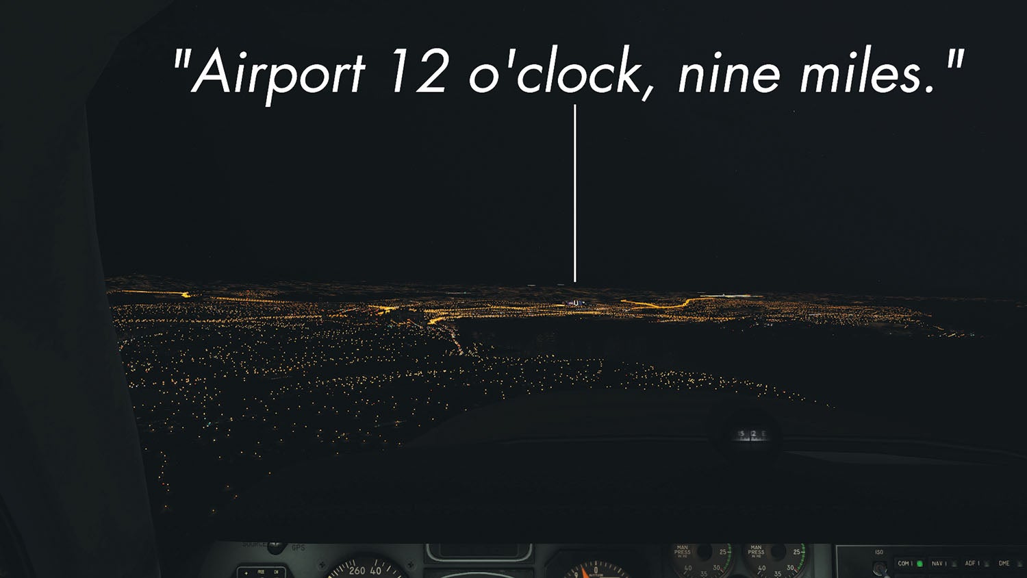 Night alignment with runway