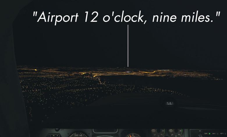 Night alignment with runway