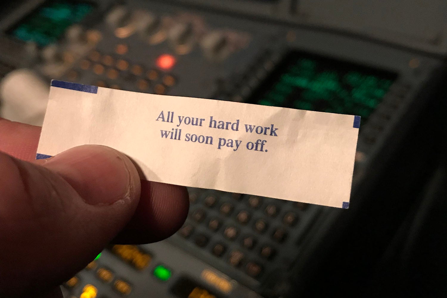 Hard work will pay off.