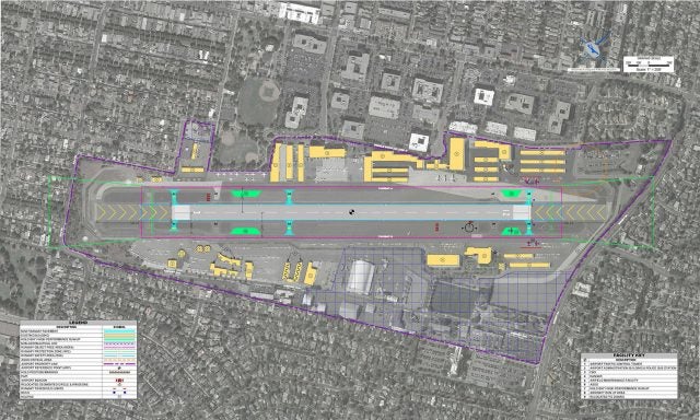 Aerial view of Santa Monica airport