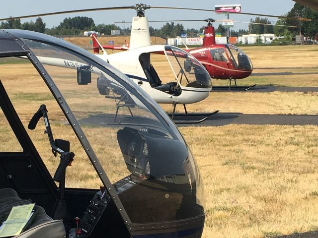 Robinson R22s and R44s.