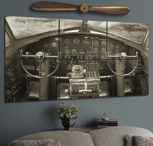 B-17 Cockpit Wall Mural