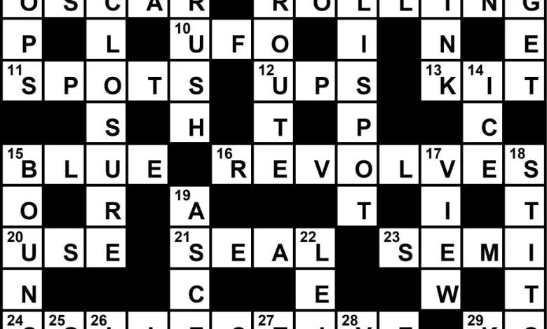 May 2019 Crossword Key