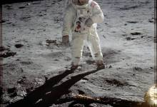 Buzz Aldrin on the moon