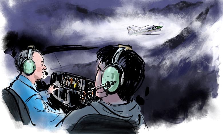 Young pilot and veteran instructor