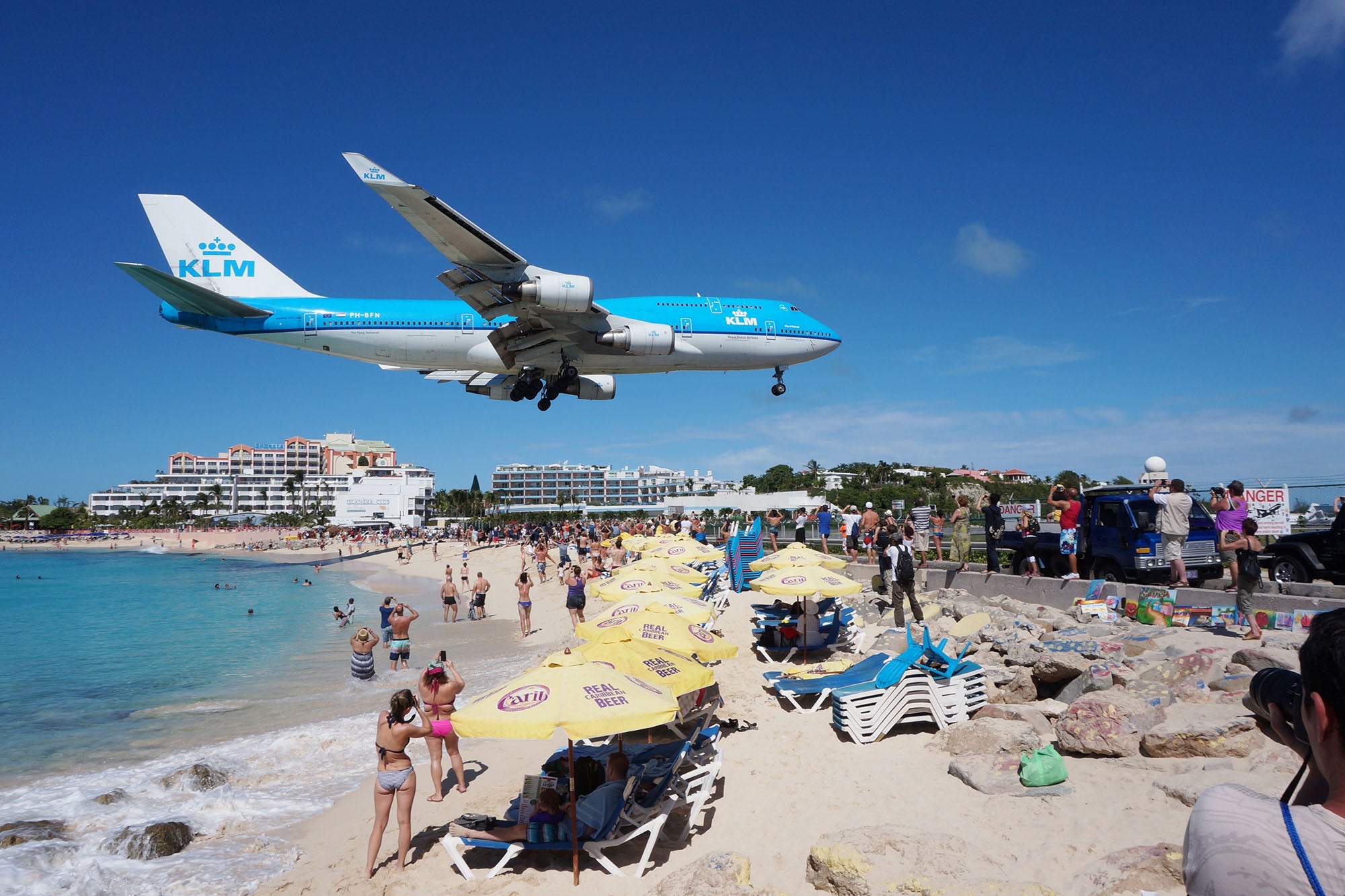 KLM Plane at Saint Martin