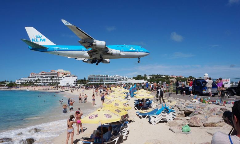 KLM Plane at Saint Martin