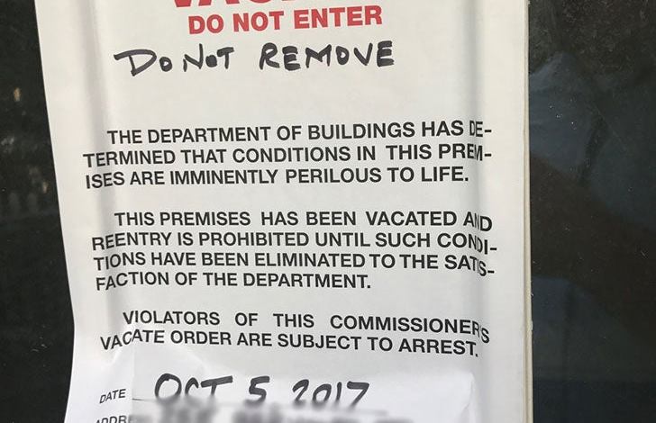 Crash Pad Vacate Sign