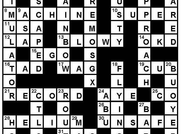 Crossword Key Septembe