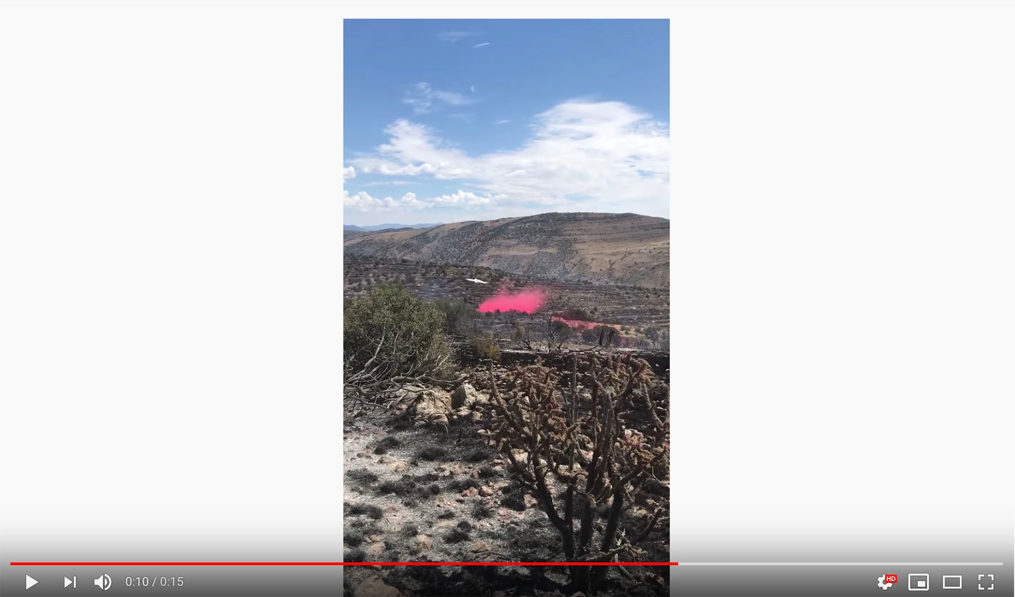 Fire fighting plane near miss