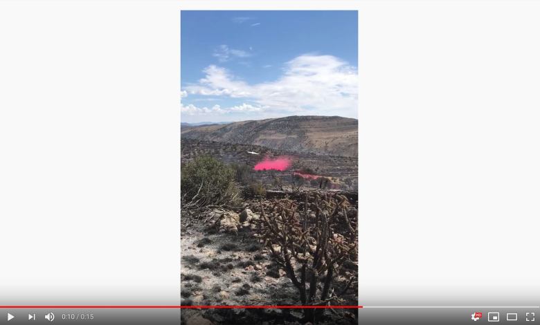 Fire fighting plane near miss
