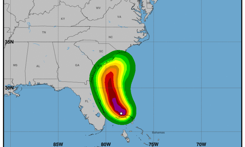 Hurricane Dorian Wind Speed Probabilities