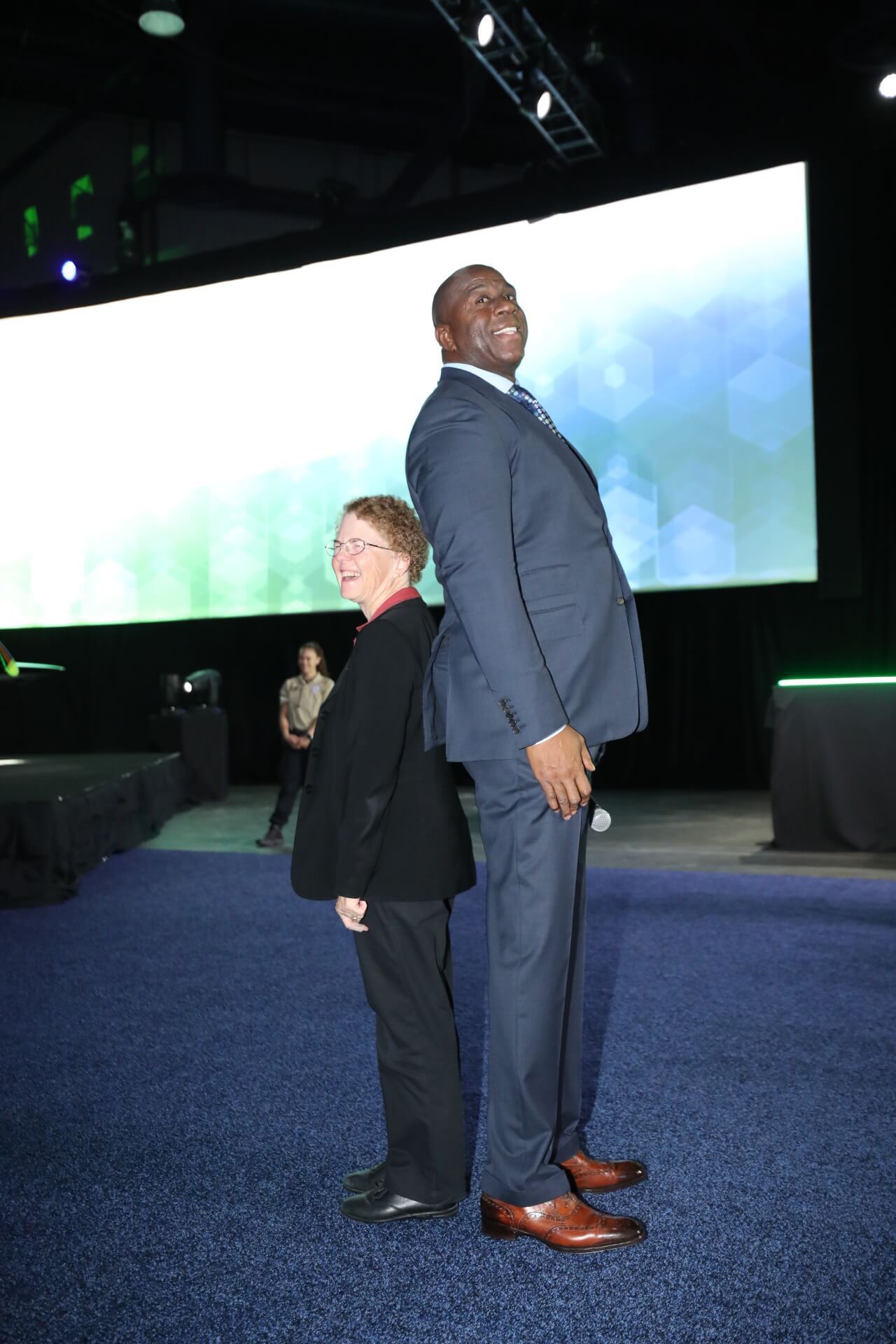Martha King and Magic Johnson, NBAA 2019