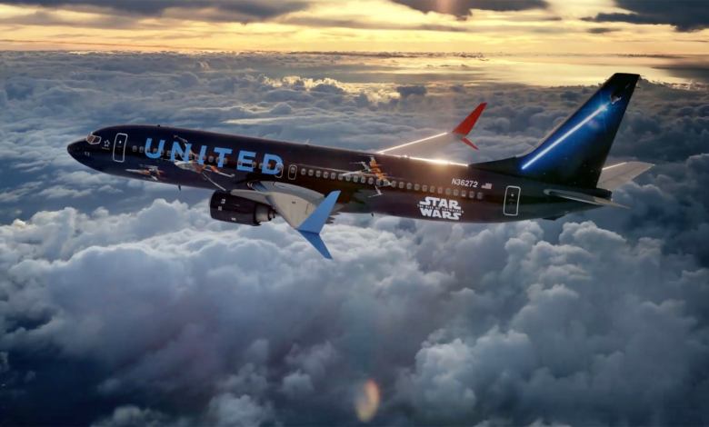 United Airlines Star Wars-themed plane