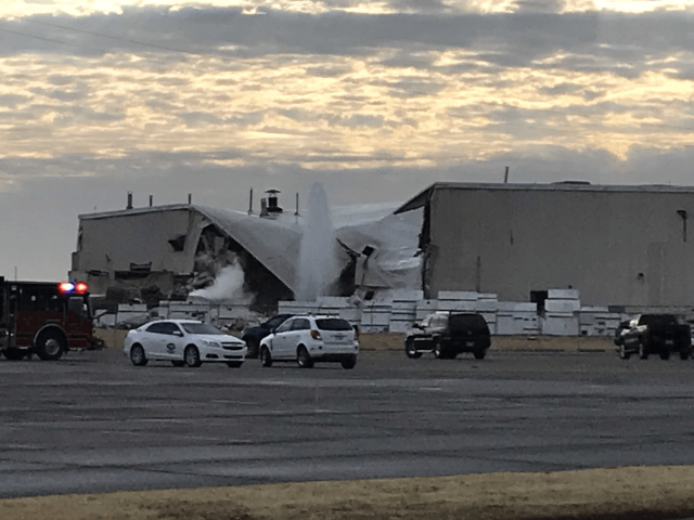 A Textron Aviation manufacturing facility after an explosion there on Friday, December 27.