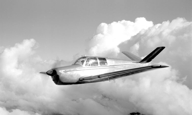 An early Beechcraft V-35 Bonanza similar to the plane that crashed the "Day the Music Died."