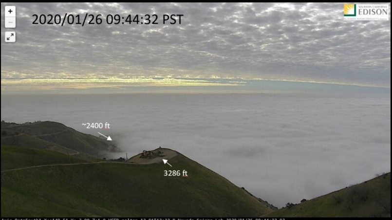 Camera image of the Kobe Bryant crash site.