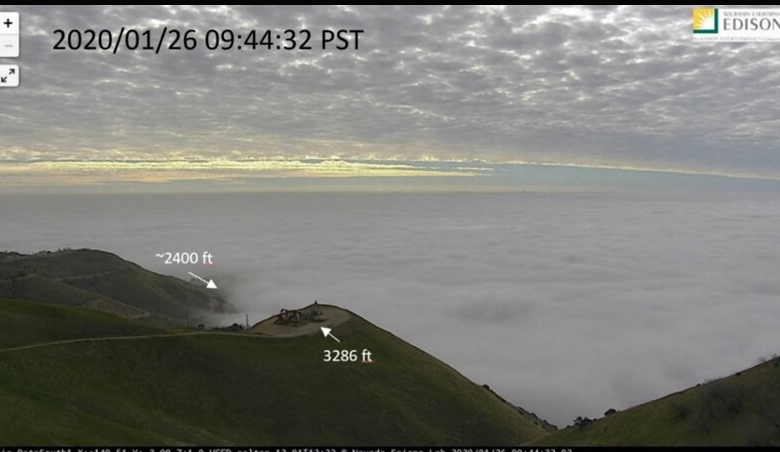 Camera image of the Kobe Bryant crash site.