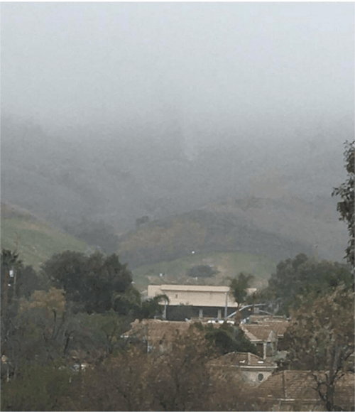 A photo from the west of the helicopter crash.
