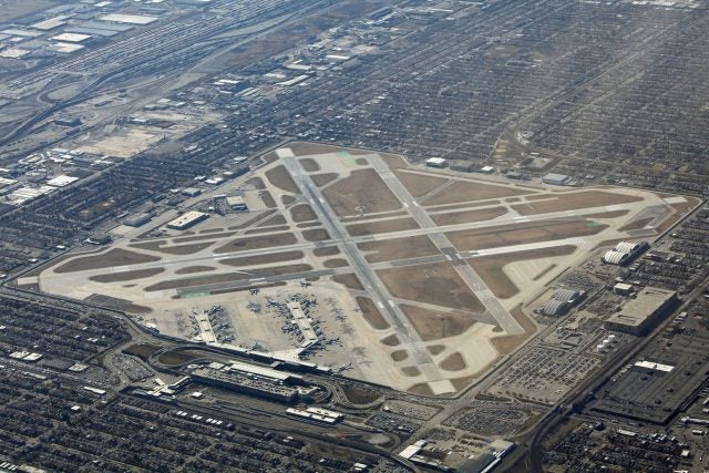 Aerial view of Chicago Midway Airport